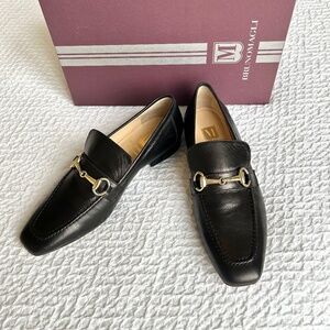 Bruno Magli Simona Loafers, US 7.5, Black Leather, Made in Italy, $350